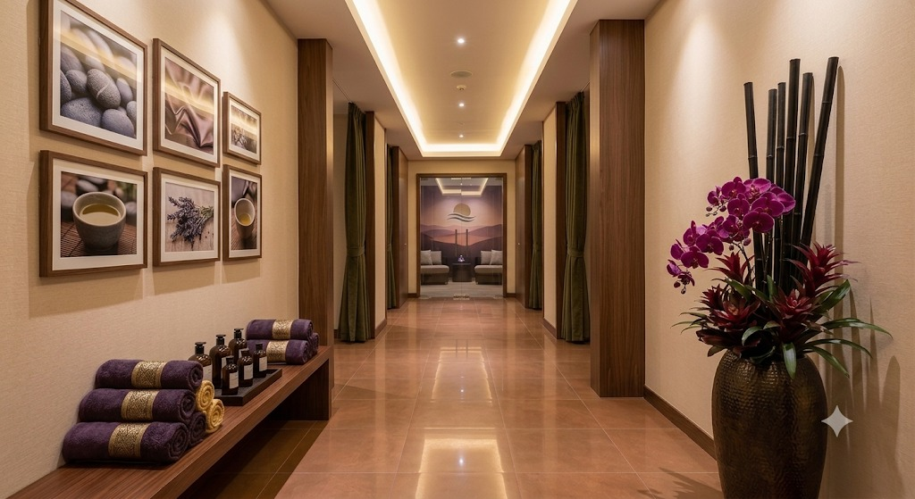 Premium wellness spa atmosphere