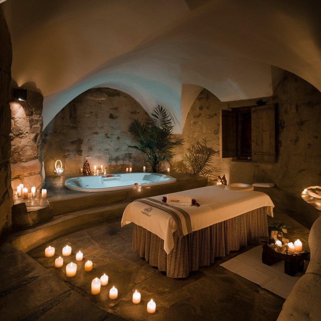 Therapist providing a relaxing spa treatment with essential oils at Ella Spa